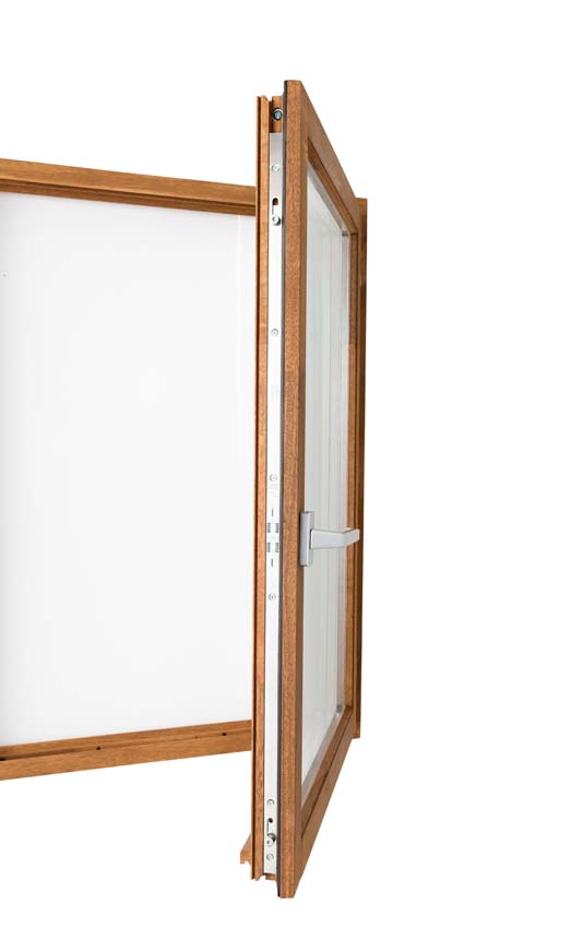 Houten draairaam 1-vleugel Meranti Trae 55mm naturel 750 x 1000 mm R