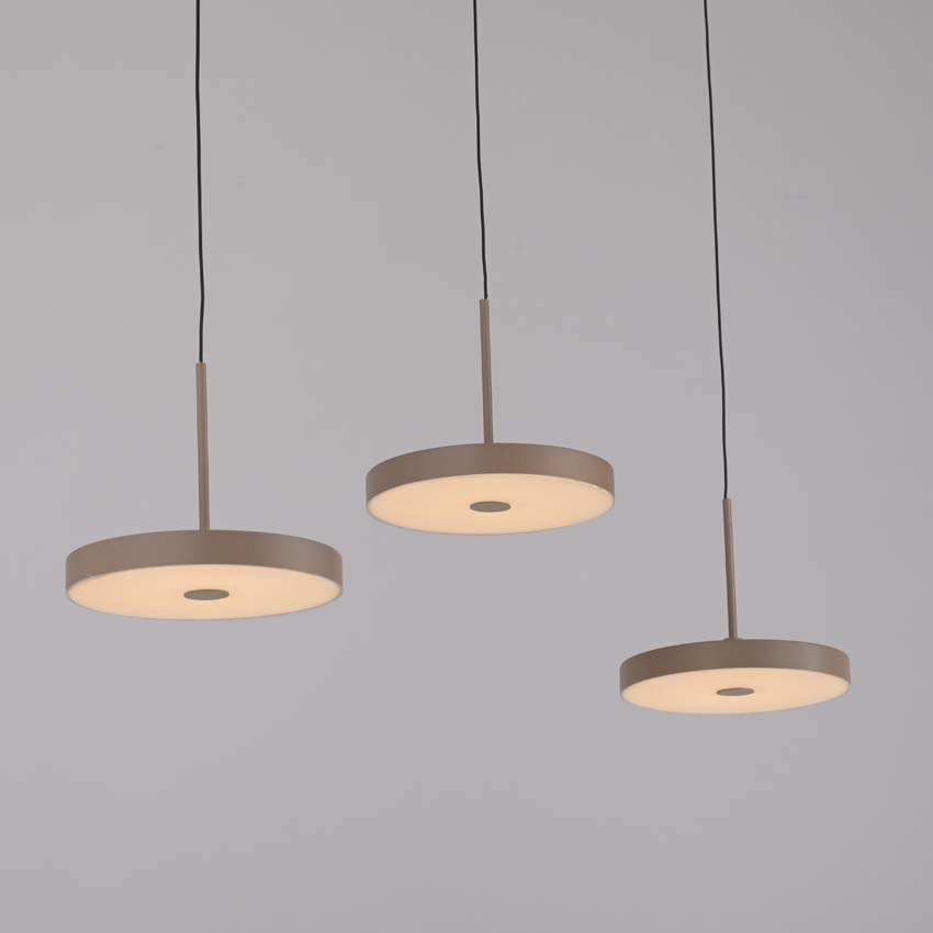 Hanglamp Easy Lift - Zand - 65cm - Dimbaar - 3x6,8W - 3000K