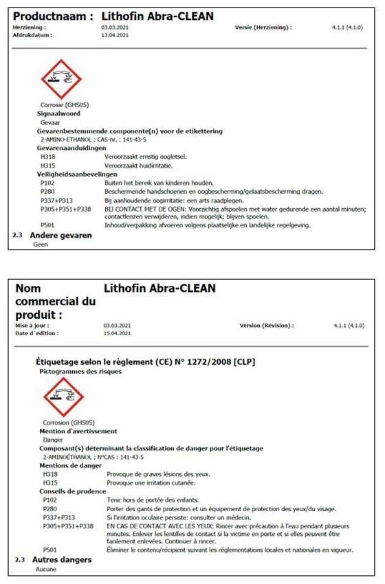 Lithofin nettoyant abrasif Abra-clean 500ml