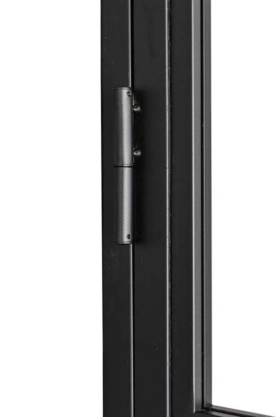 Dubbele stalen binnendeur Tara zwart 2x4R rechts duwend op maat