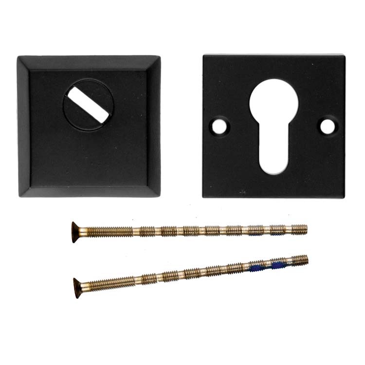 Plaque cylindre de sécurité carré safe noir 8mm