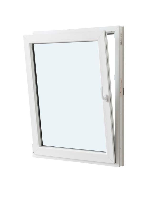 1-VL draaikiepraam pvc wit budget B750XH1000 mm links 1-VL draaikiepraam pvc wit budget B750XH1000 mm links