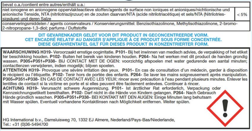 HG sanitairglans HG sanitairglans