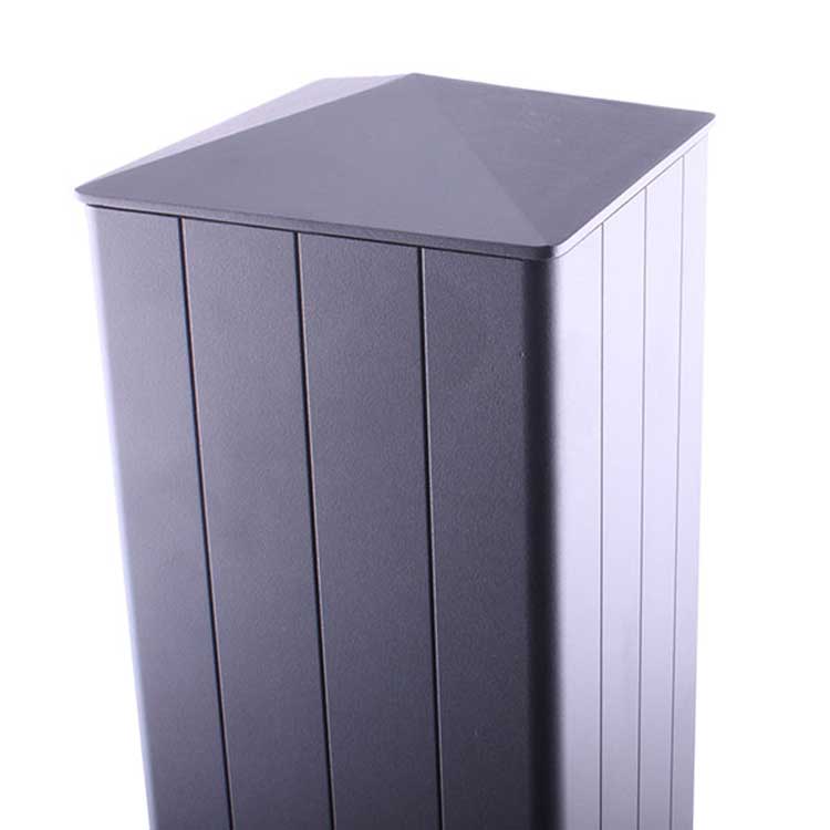 Poteau aluminium anthracite à ancrer 15x15x250cm