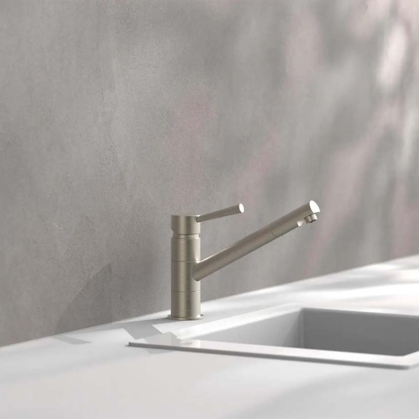 Keukenkraan Fay inox-look