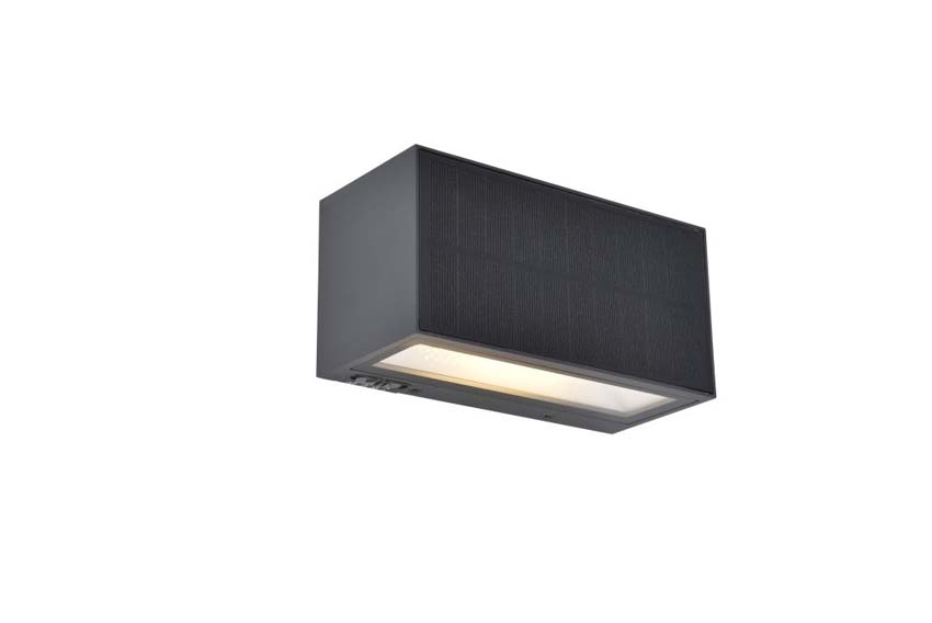 Applique murale extérieur - gris - H8,9cm - LED - 1x9W - 3000K - IP44