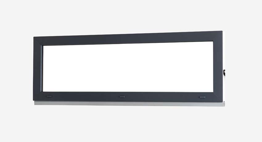 Châssis fixe pvc Deceuninck Elegant Infinity anthra/bl B2000xH500 mm
