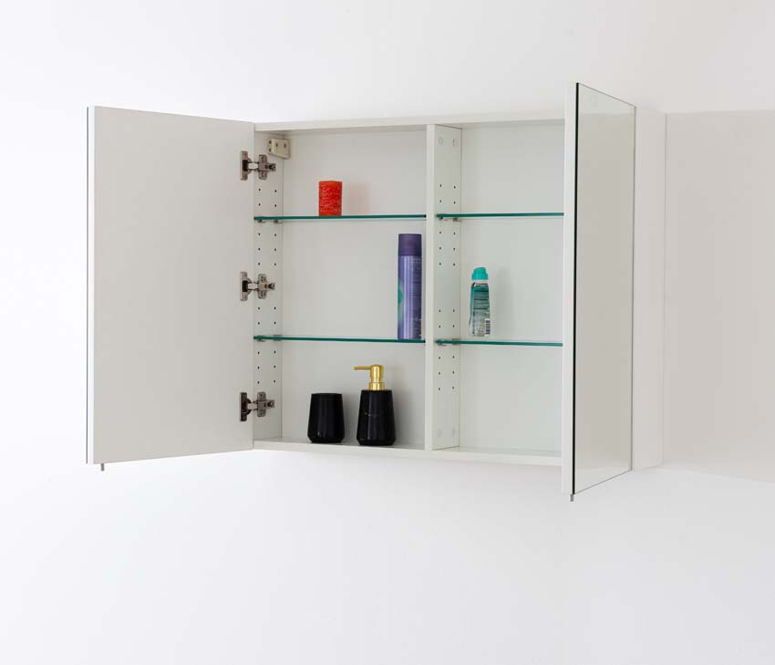 Armoire de toilette Tibo/Tony blanc mat 90x70cm
