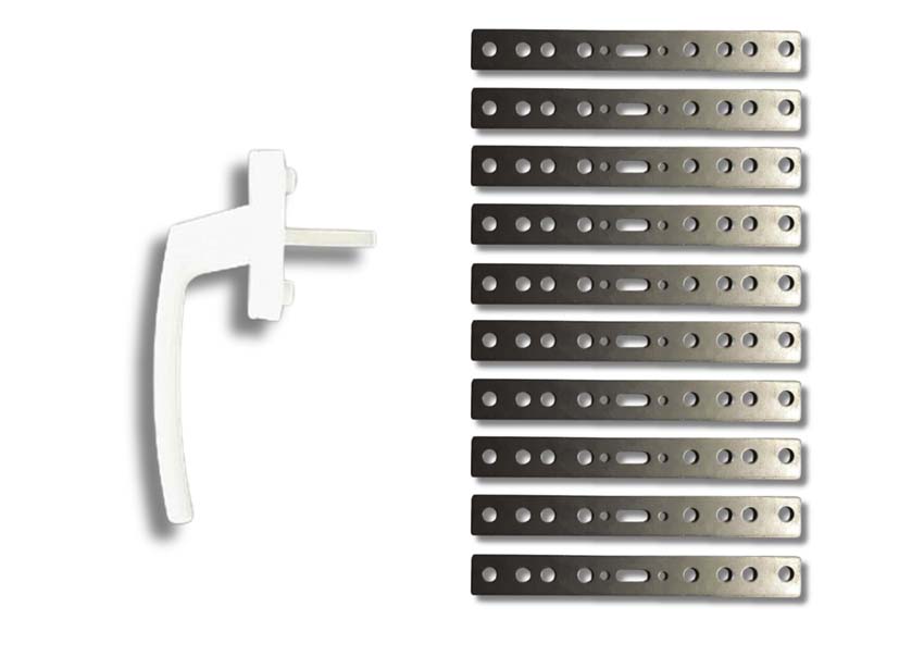 Toebehoren compleet schuiframen PVC