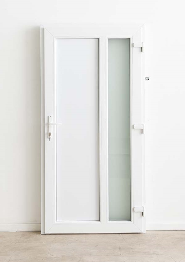Buitendeur Lumeo PVC mat glas wit 1100x2100mm rechts