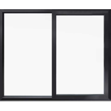 Porte coulissante PVC anthracite/blanc 2500 x 2100 mm D>G - Fenêtres coulissantes "budget": dimensions standards