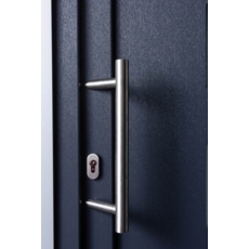 Porte extérieure 4 Carreaux PVC anthr./blanc G vitrage mat 980x2180mm - Porte extérieure PVC standard