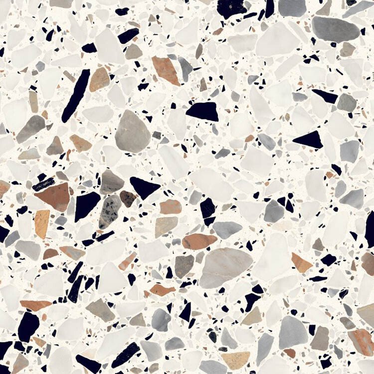 carreaux Terrazzo look bianco macro 20x20cm