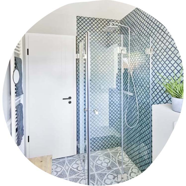 Douche en mosaïque