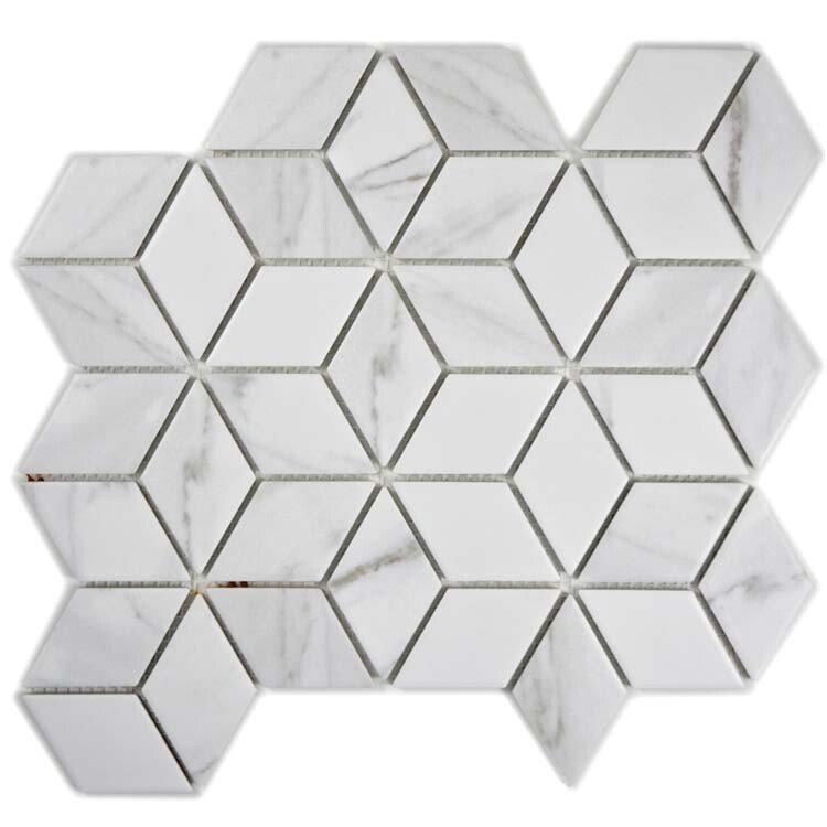 Carreaux de mosaïque aspect marbre