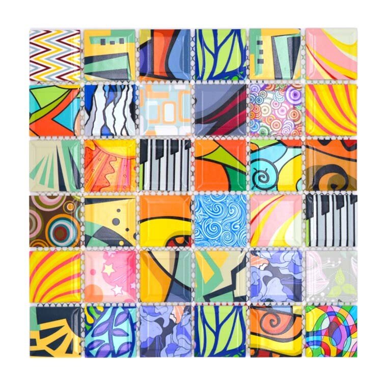Mosaïque de carreaux style pop art