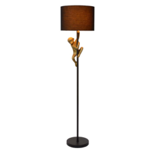 CHIMP Vloerlamp E27/60W H150cm Zwart / Goud - Vloerlampen