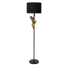 CHIMP Vloerlamp E27/60W H150cm Zwart / Goud - Vloerlampen