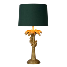 Tafellamp palmboom - E27 - H50CM - Groen/goud - Tafellampen