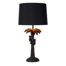 Tafellamp palmboom h50cm zwart excl lamp LED mogelijk - Tafellampen