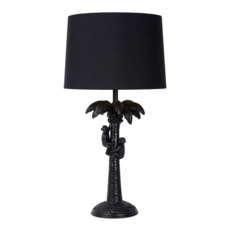 Tafellamp palmboom h50cm zwart excl lamp LED mogelijk - Tafellampen