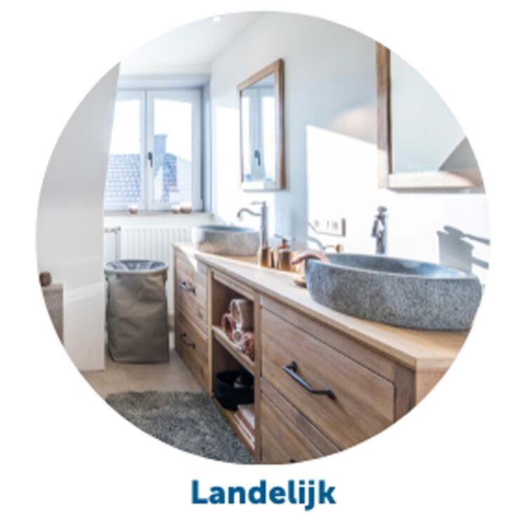 Landelijke badkamers bij Zelfbouwmarkt